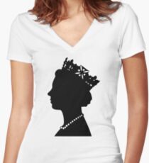 Queen Elizabeth II Since 1952 Women's Fitted V-Neck T-Shirt