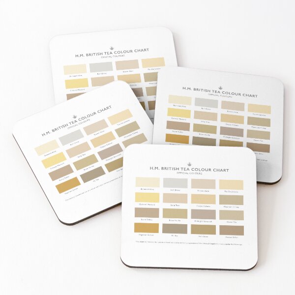 Item preview, H.M. British Tea Colour Chart designed and sold by Brew Haha Productions.