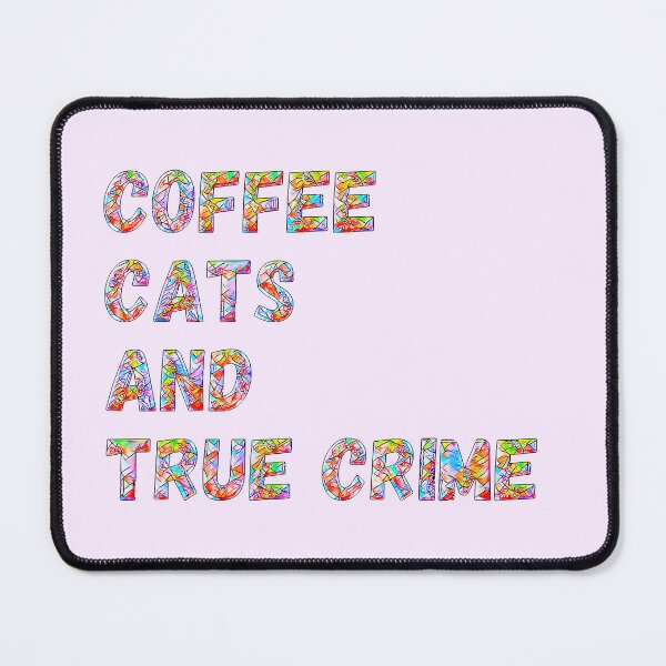 Item preview, Coffee, Cats and True Crime (Beautiful mosaic, stained glass version.) designed and sold by CristalleLisa.