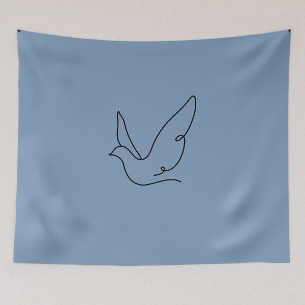 Item preview, White Dove Minimalist Single Line Art Sticker designed and sold by Wesolowskis.