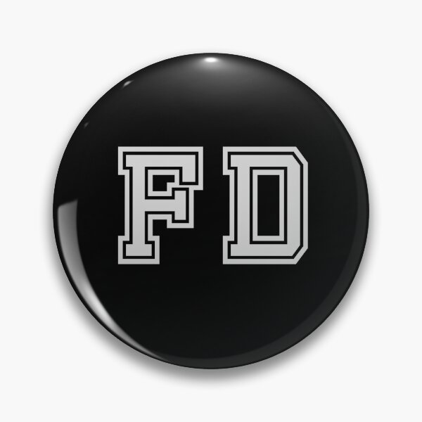 Item preview, F.D. Varsity Initials | Varsity Letters | Black And White | Personalised Gifts designed and sold by Avo And Sriracha.