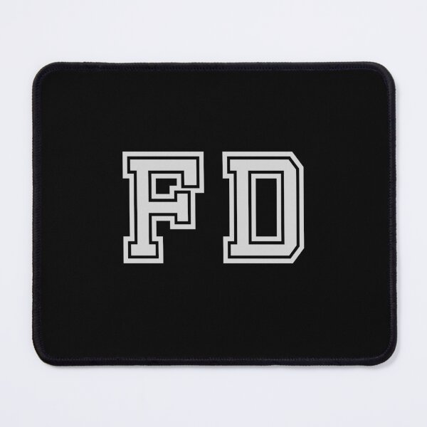 Item preview, F.D. Varsity Initials | Varsity Letters | Black And White | Personalised Gifts designed and sold by Avo And Sriracha.