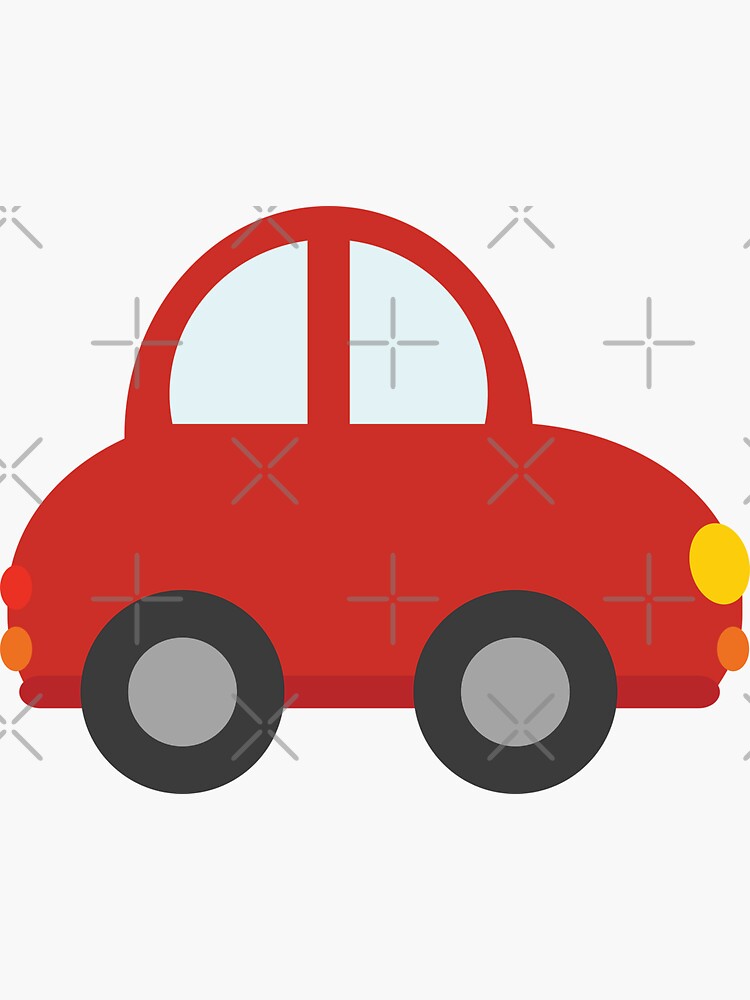 "Red Car" Sticker by StudioShine Redbubble