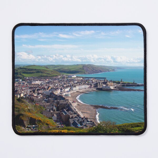 Item preview, Beautiful welsh coastal path looking down at seaside town Aberystwyth designed and sold by chiaravisuals.