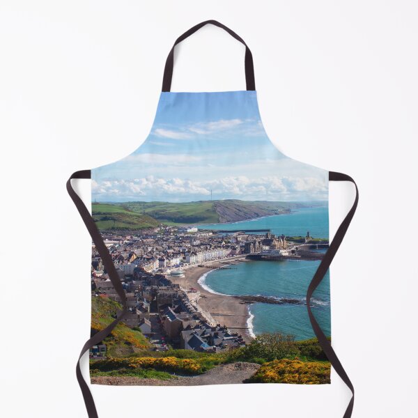 Item preview, Beautiful welsh coastal path looking down at seaside town Aberystwyth designed and sold by chiaravisuals.