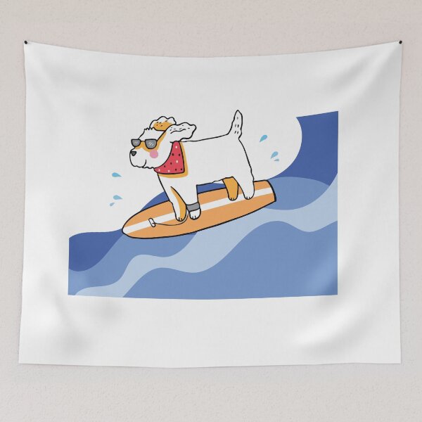 Item preview, Dog on surfboard designed and sold by arianpink.