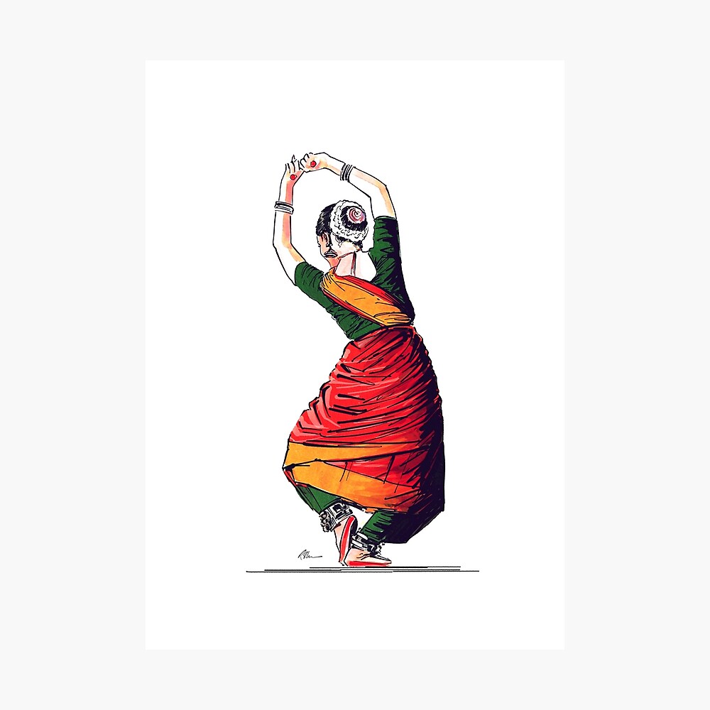Bharatanatyam ( south Indian dance form) : r/Illustration