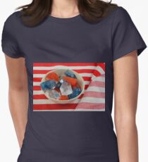 Red, white and blue patriotic ice cubes Women's Fitted T-Shirt