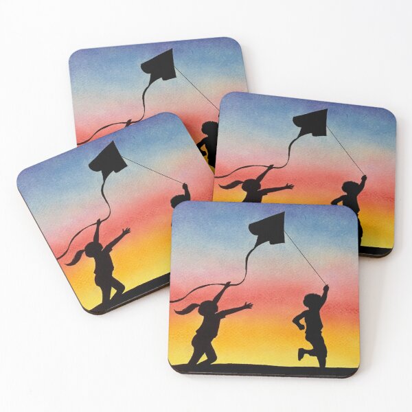 Item preview, Kids Flying a Kite designed and sold by Laylizaza.