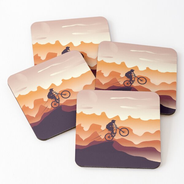 Item preview, Mountain biker leaping off a mountain designed and sold by Gerald Waters.
