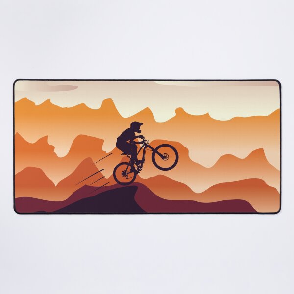 Item preview, Mountain biker leaping off a mountain designed and sold by Gerald Waters.