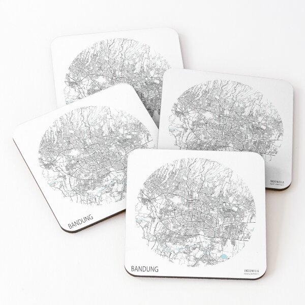 Item preview, Bandung City Map of West Java, Indonesia - Circle designed and sold by deMAP.