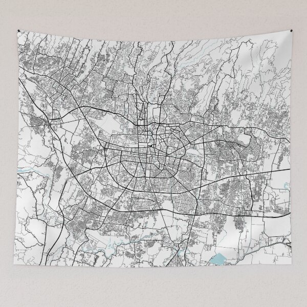 Item preview, Bandung City Map of West Java, Indonesia - Circle designed and sold by deMAP.