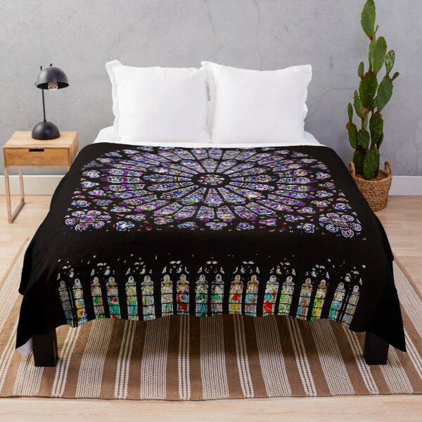 Notre Dame, Rose Window Throw Blanket