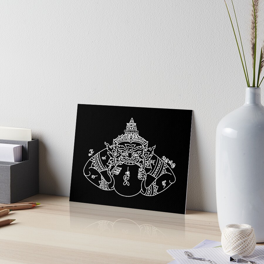 "Sak Yant tattoo : Raa-Hoo-Om jan, Good Luck and Fortune" Art Board