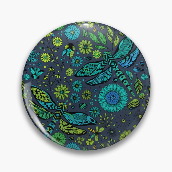 Item preview, Fly, fly dragonfly on navy designed and sold by Katerina Mitkova Kirilova.