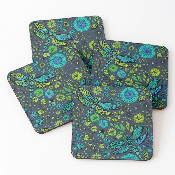 Item preview, Fly, fly dragonfly on navy designed and sold by Katerina Mitkova Kirilova.