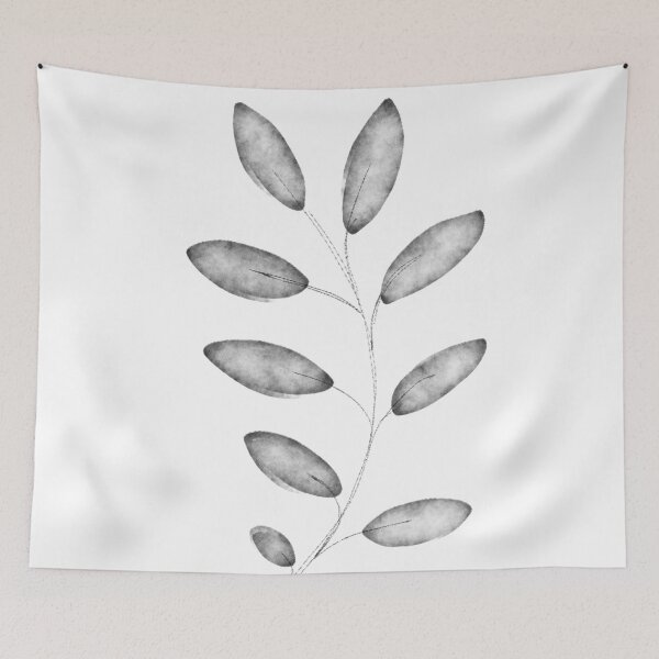 Item preview, Gray Leaf Minimal Art designed and sold by ArticraftShop.