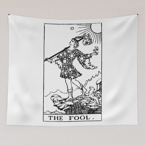 Item preview, TAROT: RIDER WAITE - THE FOOL (WHITE) designed and sold by IOMAprints.
