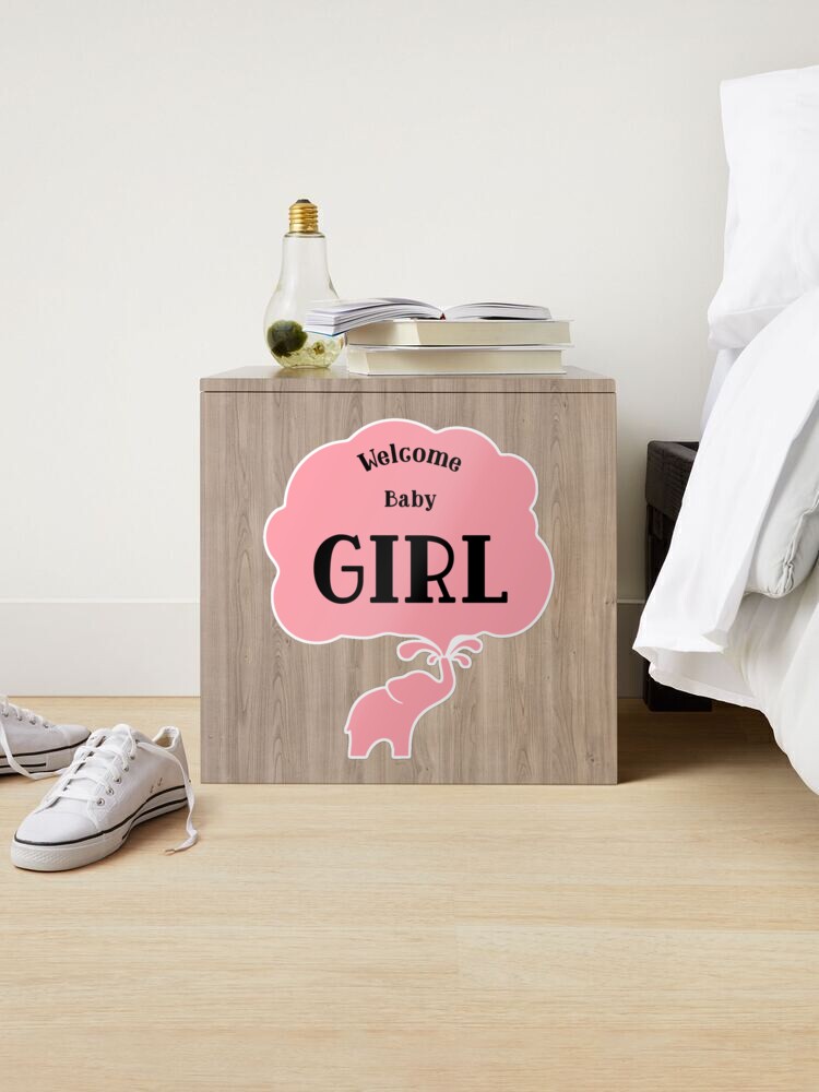 3D Welcome Baby Girl Stickers #9762 :: Baby Stickers