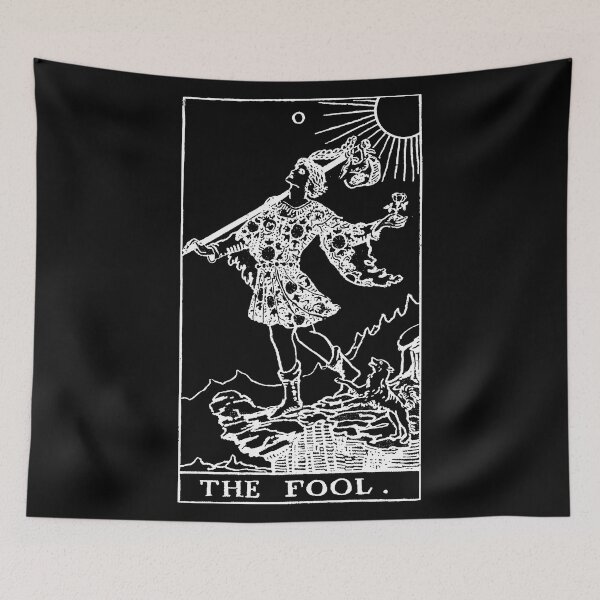 Item preview, TAROT: RIDER WAITE - THE FOOL (BLACK) designed and sold by IOMAprints.
