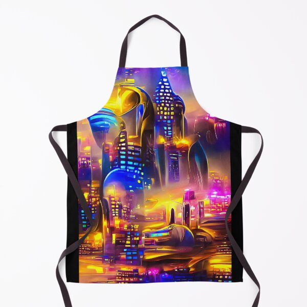Item preview, City Lights 30 Golden Glow Blue Night designed and sold by mhfoto.
