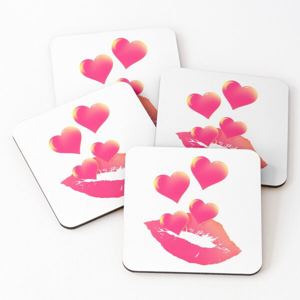 Item preview, Loving kisses lips and hearts design  designed and sold by TipTopTapo.