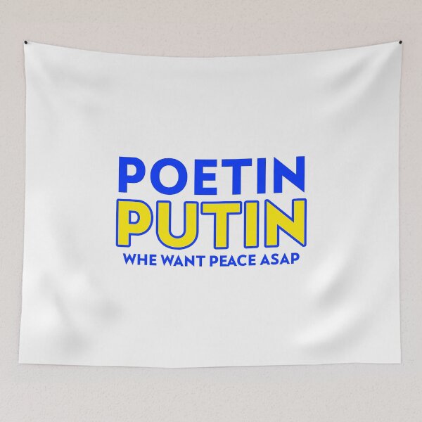 Item preview, A peace and no more war T-Shirt Design, poetin putin whe want peace asap designed and sold by MayaAndNora.