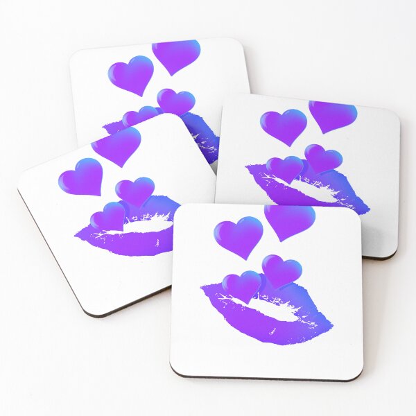 Item preview, Loving kisses lips and hearts design  designed and sold by TipTopTapo.