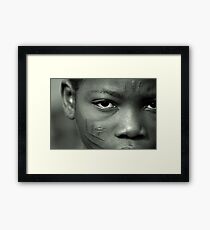 Scarification in Africa Framed Print