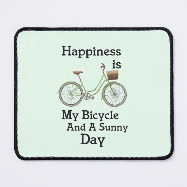Item preview, Happiness is my bicycle and a sunny day designed and sold by della95.