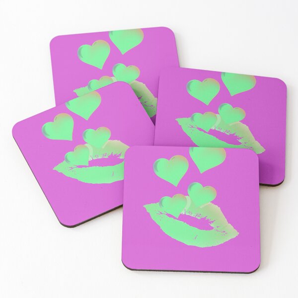 Item preview, Love and kisses lips and hearts design  designed and sold by TipTopTapo.