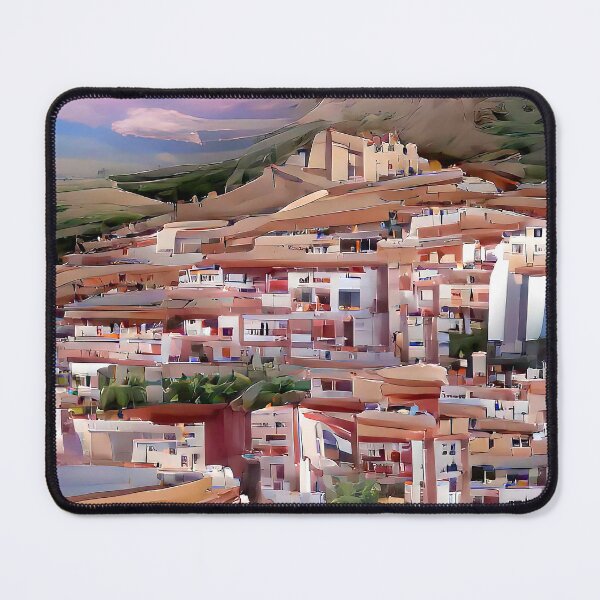 Item preview, Spanish town with mountain and white houses designed and sold by janesg.