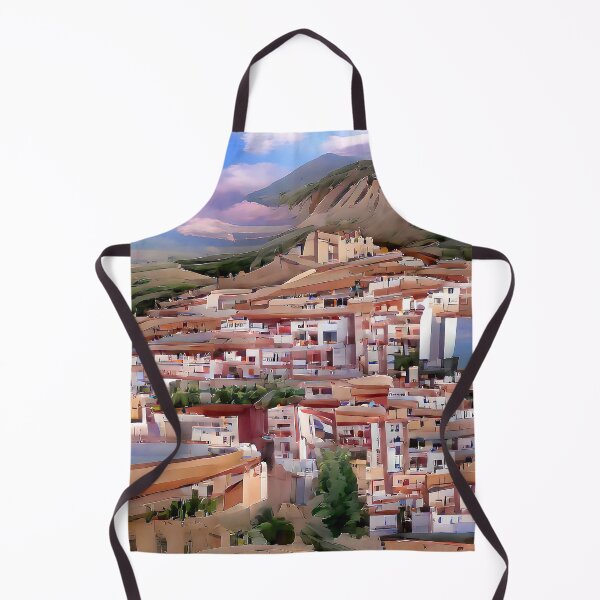 Item preview, Spanish town with mountain and white houses designed and sold by janesg.