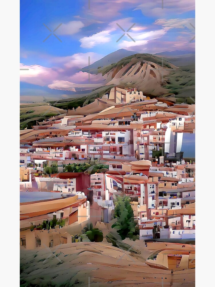 Made in Spain Collection - Mijas White Village Wall Art, Canvas