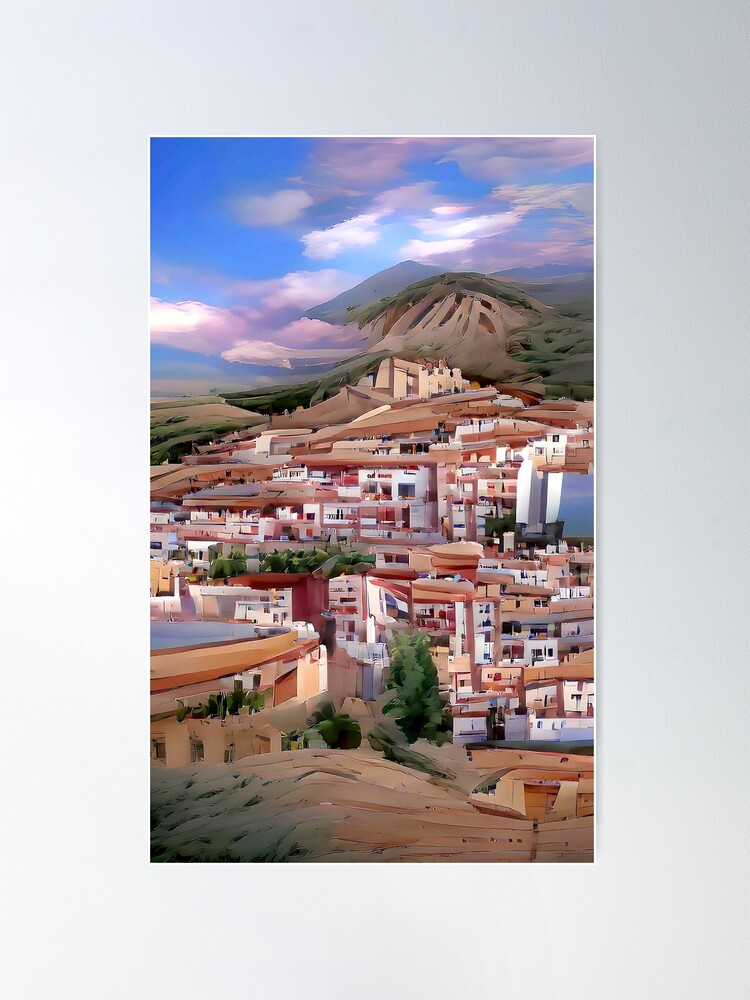 Made in Spain Collection - Mijas White Village Wall Art, Canvas