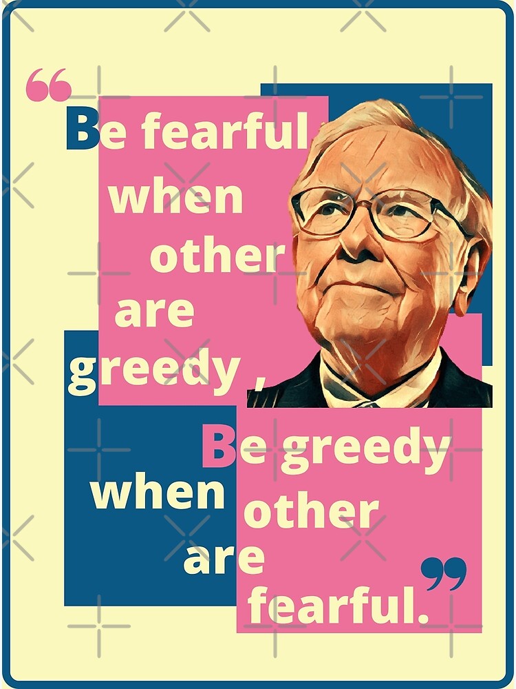 Warren Buffett Illustration Quotes Premium Matte Vertical Poster ...