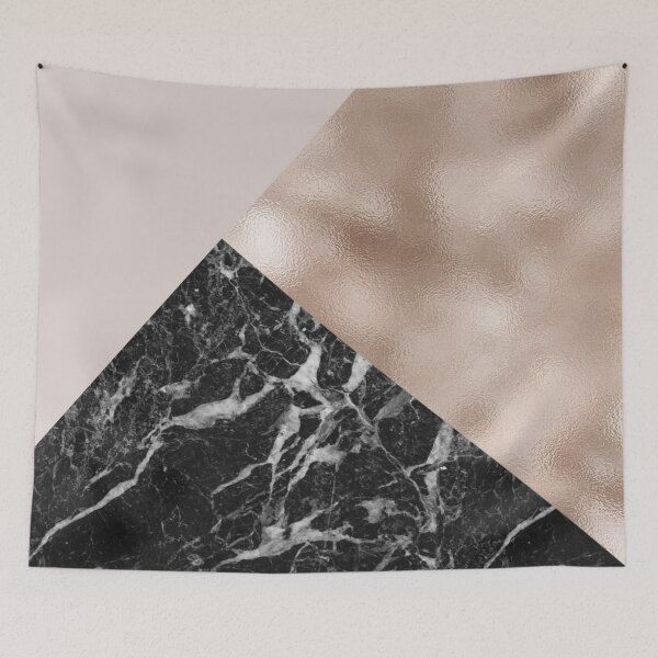Item preview, Layered rose gold and black campari marble designed and sold by marbleco.