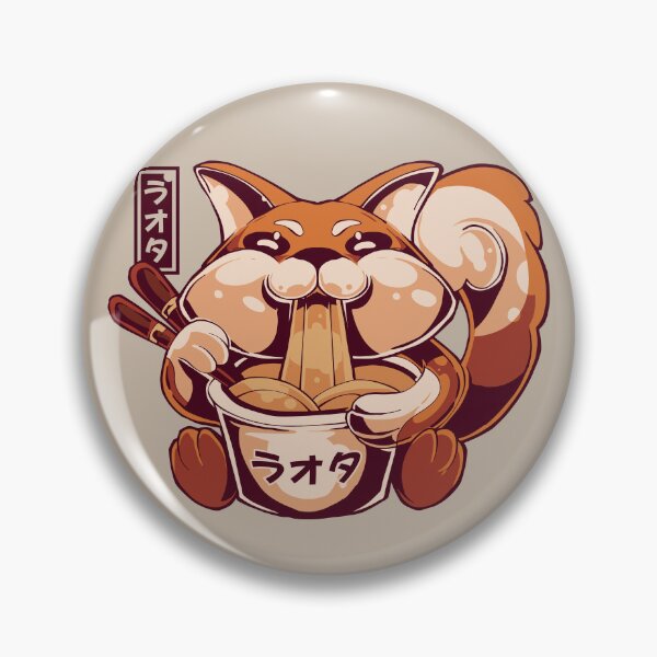 Item preview, Fox Eating Ramen designed and sold by nmcreationsshop.