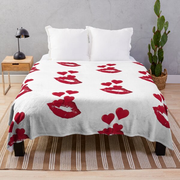 Item preview, Love and kisses lips and hearts design red designed and sold by TipTopTapo.