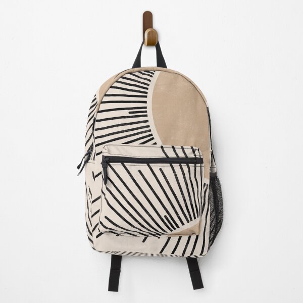 Item preview, Geometric Sun in Black and Beige designed and sold by ArticraftShop.
