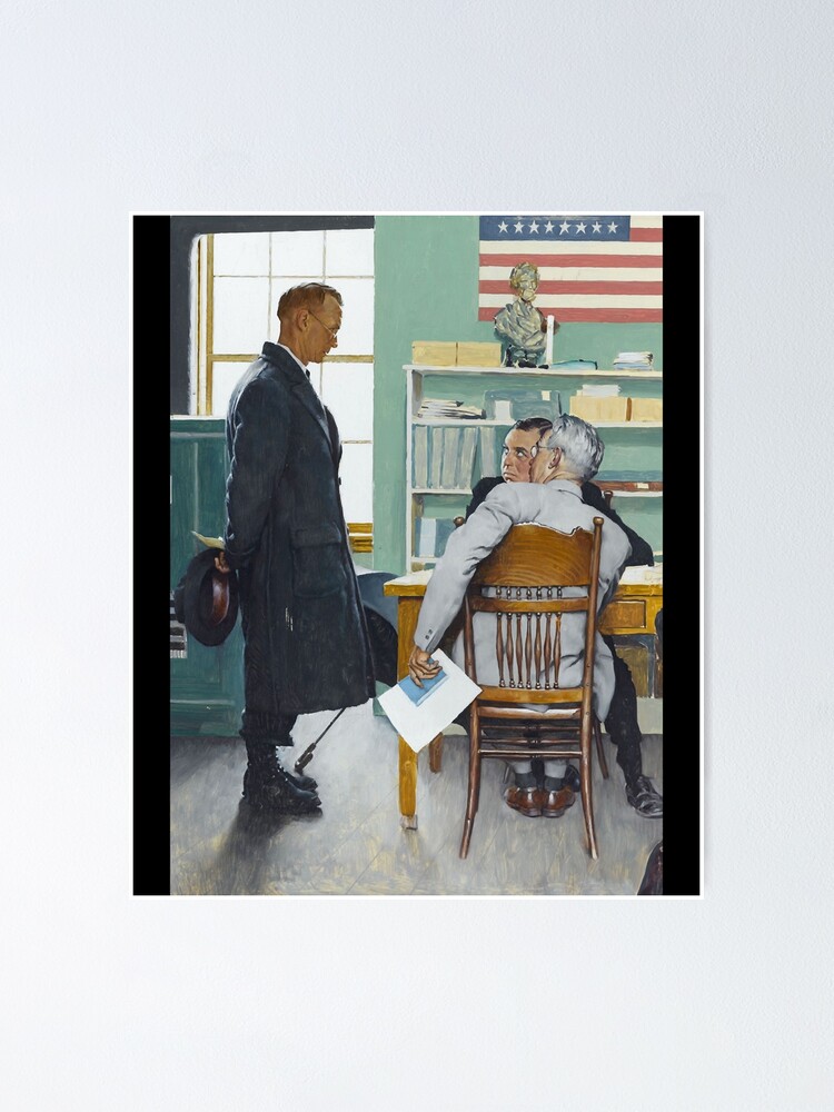 For Mens Womens Norman Rockwell Paintings Art Print Gifts Movie Fan | Poster
