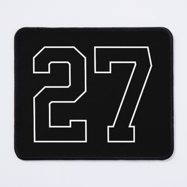 Item preview, Black Number 27 lucky sports jersey twenty seven designed and sold by HeavyStyle.