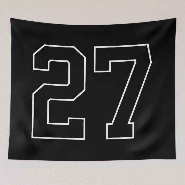 Item preview, Black Number 27 lucky sports jersey twenty seven designed and sold by HeavyStyle.