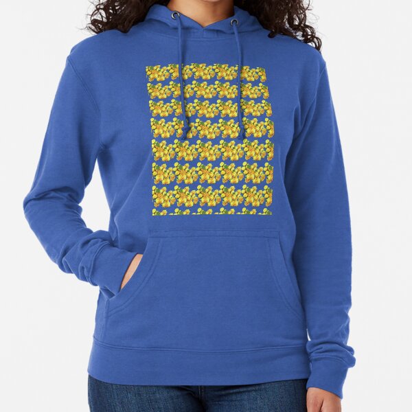 Yellow rose pattern Lightweight Hoodie