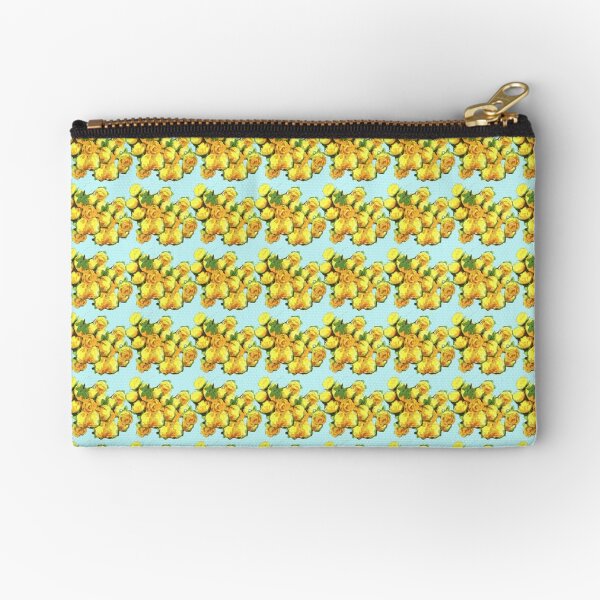 Yellow rose pattern Zipper Pouch