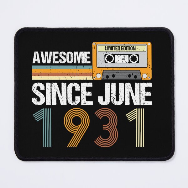 Item preview, Awesome Since June 1931 | Vintage 1931 Birthday | 91nd Birthday Gift  designed and sold by AMINE  ★★★★★.