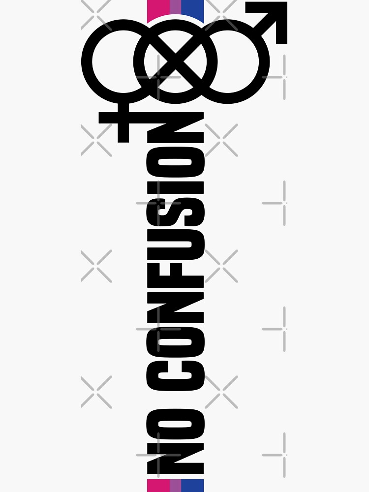 "No Confusion (Bisexual)" Sticker by BendeBear Redbubble