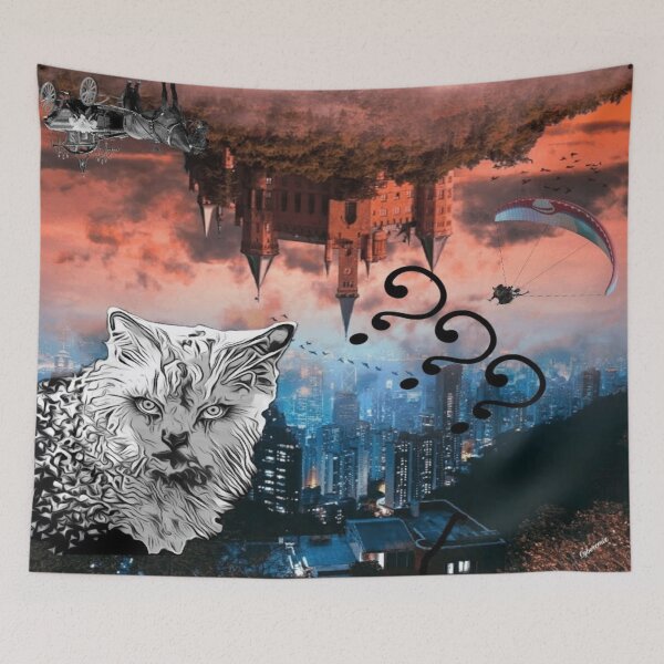 Item preview, Surreal cat portrait designed and sold by Cyberomiz.