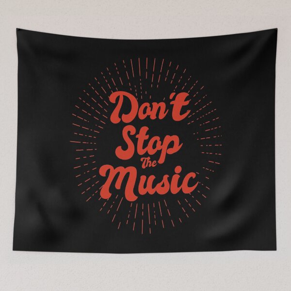 Item preview, A Don't Stop The Music lettering in red designed and sold by velisani.